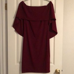 GRACE KAREN NEW maroon Bardot bodycon mini dress